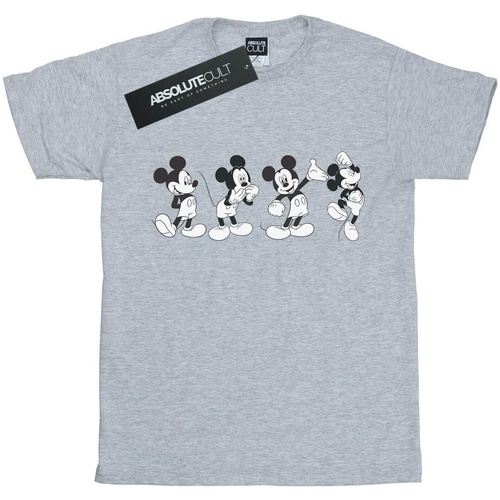 Vêtements Femme T-shirts manches longues Disney Mickey Mouse Four Emotions Gris