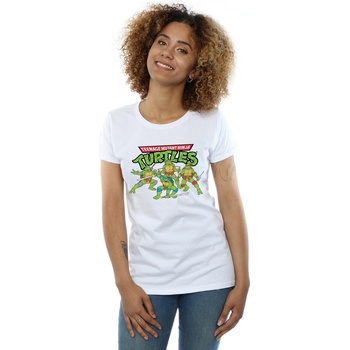 Vêtements Femme T-shirts manches longues Tmnt Classic Cartoon Squad Blanc
