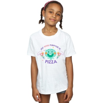 Vêtements Fille T-shirts manches longues Disney Soul 22 Soul Purpose Is Pizza Blanc