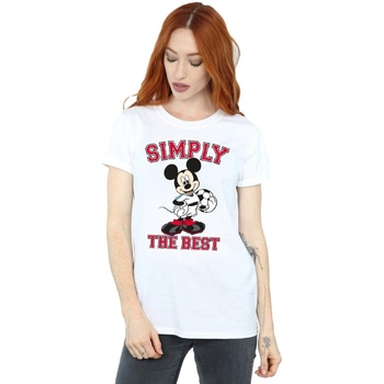 Vêtements Femme T-shirts manches longues Disney Mickey Mouse Simply The Best Blanc