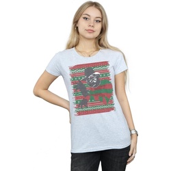 Vêtements Femme T-shirts manches longues A Nightmare On Elm Street Christmas Fair Isle Gris