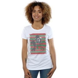 Vêtements Femme T-shirts manches longues A Nightmare On Elm Street Christmas Fair Isle Blanc