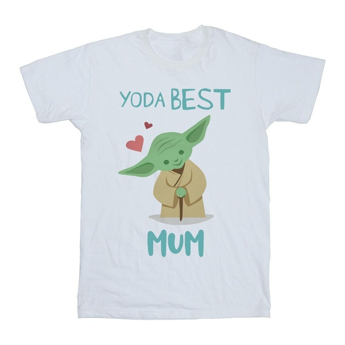 Vêtements Garçon T-shirts manches courtes Disney Yoda Best Mum Blanc