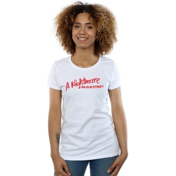 Vêtements Femme T-shirts manches longues A Nightmare On Elm Street Red Logo Blanc