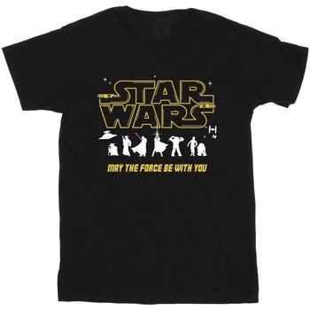 Vêtements Garçon T-shirts manches courtes Disney Silhouettes Force Noir