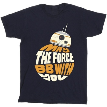 Vêtements Garçon T-shirts manches courtes Disney May The Force BB8 Bleu