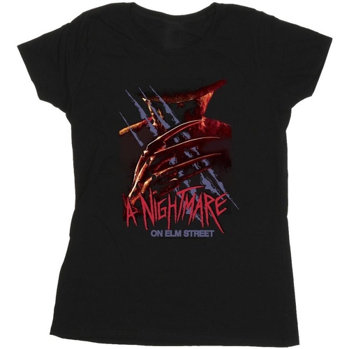 Vêtements Femme T-shirts manches longues A Nightmare On Elm Street Freddy Claw Noir
