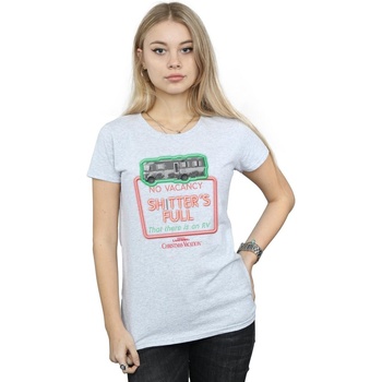 Vêtements Femme T-shirts manches longues National Lampoon´s Christmas Va Greyscale No Vacancy Gris