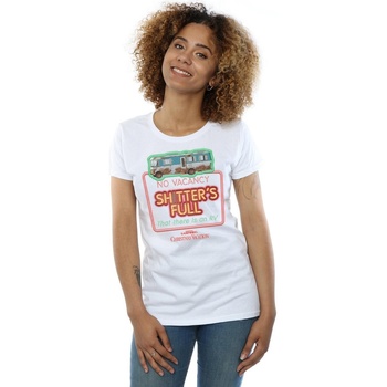 Vêtements Femme T-shirts manches longues National Lampoon´s Christmas Va No Vacancy Blanc