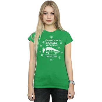 Vêtements Femme T-shirts manches longues National Lampoon´s Christmas Va Eat My Dust Vert