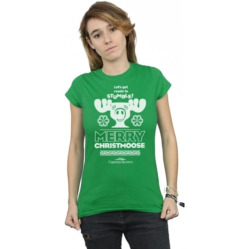 Vêtements Femme T-shirts manches longues National Lampoon´s Christmas Va Merry Christmoose Vert