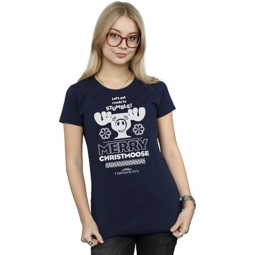 Vêtements Femme T-shirts manches longues National Lampoon´s Christmas Va Merry Christmoose Bleu