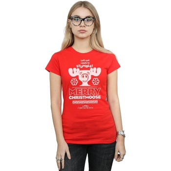 Vêtements Femme T-shirts manches longues National Lampoon´s Christmas Va Merry Christmoose Rouge