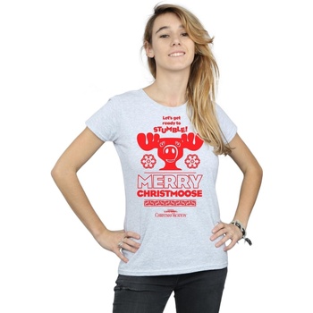 Vêtements Femme T-shirts manches longues National Lampoon´s Christmas Va Merry Christmoose Gris