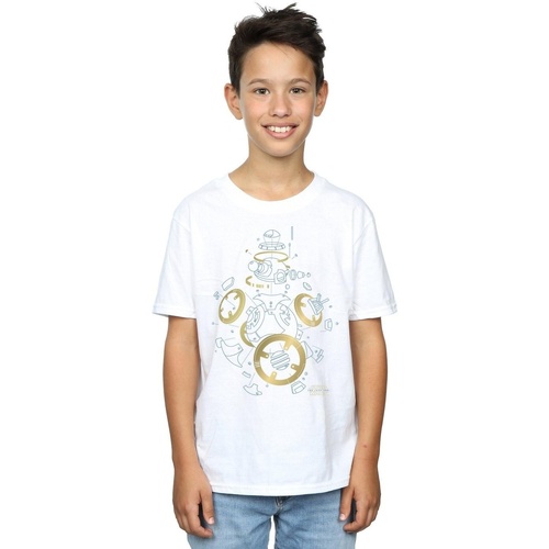 Vêtements Garçon T-shirts manches courtes Disney The Last Jedi BB-8 Deconstructed Blanc