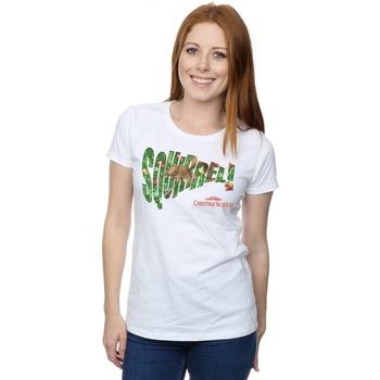 Vêtements Femme T-shirts manches longues National Lampoon´s Christmas Va Squirrel Tree Blanc