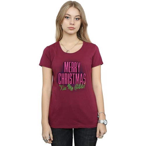 Vêtements Femme T-shirts manches longues National Lampoon´s Christmas Va Kiss My Ass Multicolore