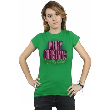Vêtements Femme T-shirts manches longues National Lampoon´s Christmas Va Kiss My Ass Vert