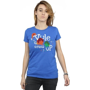 Vêtements Femme T-shirts manches longues National Lampoon´s Christmas Va Yule Crack Up Bleu