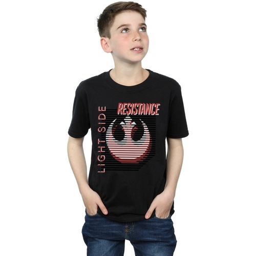 Vêtements Garçon T-shirts manches courtes Disney The Last Jedi Light Side Noir