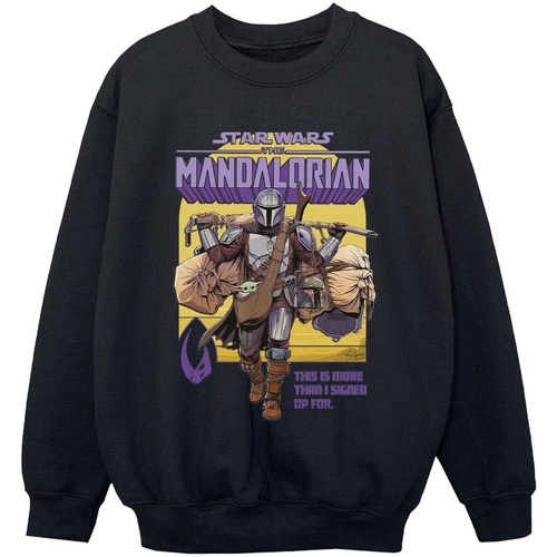 Vêtements Garçon Sweats Disney The Mandalorian More Than I Signed Up For Noir