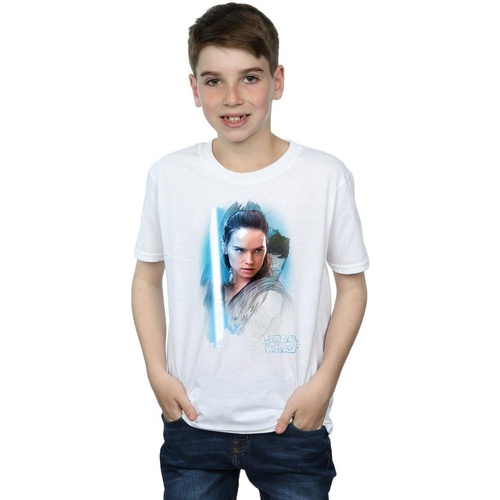 Vêtements Garçon T-shirts manches courtes Disney The Last Jedi Rey Brushed Blanc