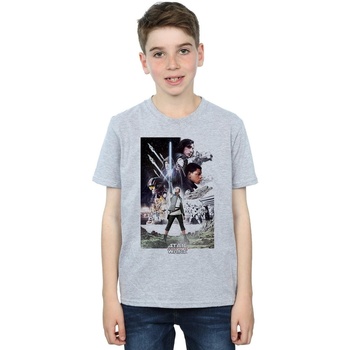 Vêtements Garçon T-shirts manches courtes Disney The Last Jedi Character Poster Gris