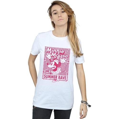 Vêtements Femme T-shirts manches longues Disney Minnie Mouse Summer Party Blanc