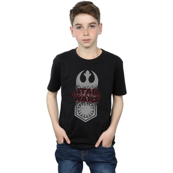 Vêtements Garçon T-shirts manches courtes Disney The Last Jedi Symbol Crash Noir