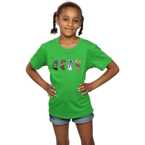 Vêtements Fille T-shirts manches longues Disney Christmas Stockings Vert