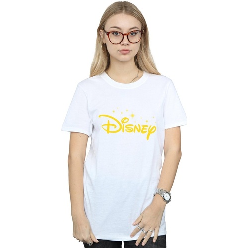 Vêtements Femme T-shirts manches longues Disney Logo Stars Blanc