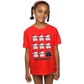 Vêtements Fille T-shirts manches longues Disney Christmas Humbug Rouge