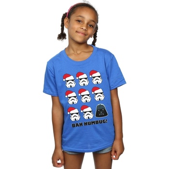 Vêtements Fille T-shirts manches longues Disney Christmas Humbug Bleu