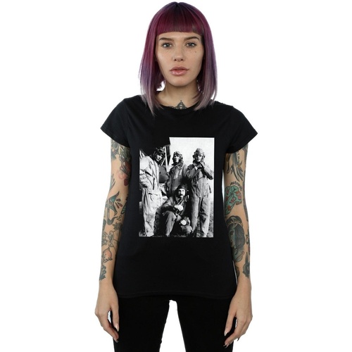 Vêtements Femme T-shirts manches longues Pink Floyd Airplane Photo Noir
