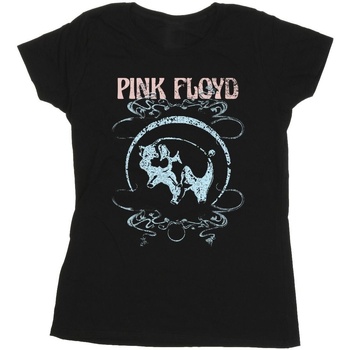 Vêtements Femme T-shirts manches longues Pink Floyd Pig Swirls Noir