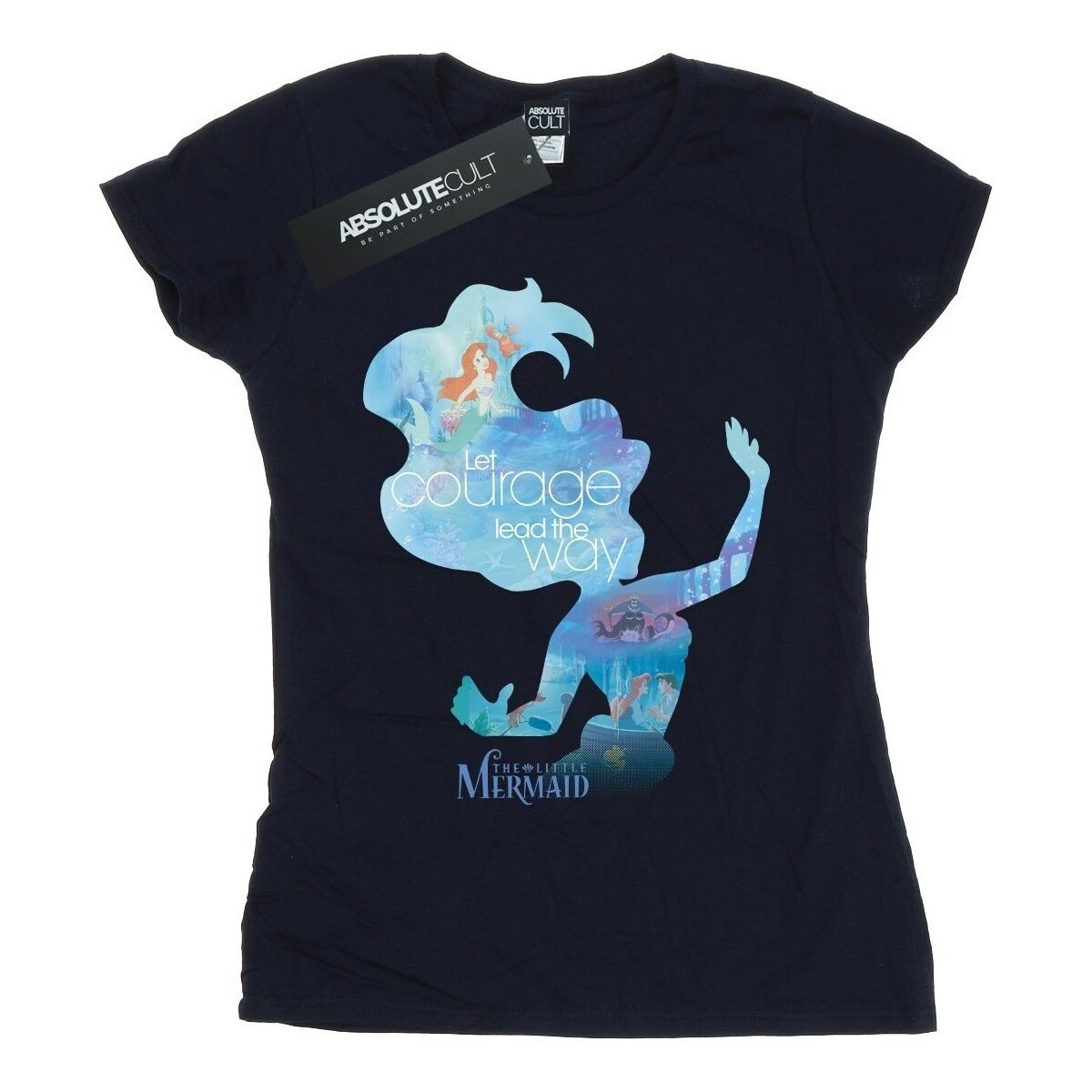 Vêtements Femme T-shirts manches longues Disney Ariel Filled Silhouette Bleu