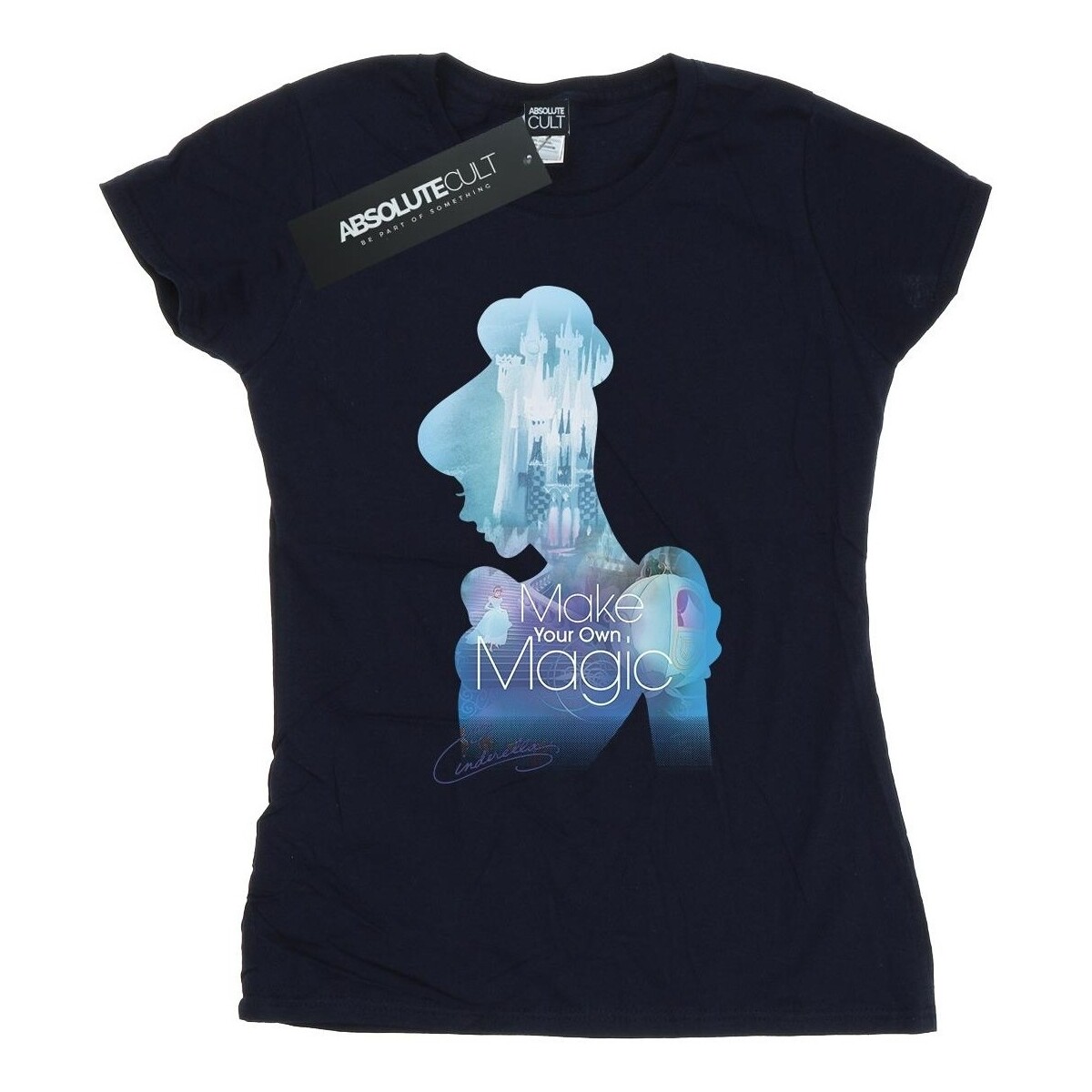 Vêtements Femme T-shirts manches longues Disney Cinderella Filled Silhouette Bleu