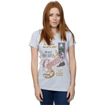 Vêtements Femme T-shirts manches longues Disney Cinderella Retro Poster Gris
