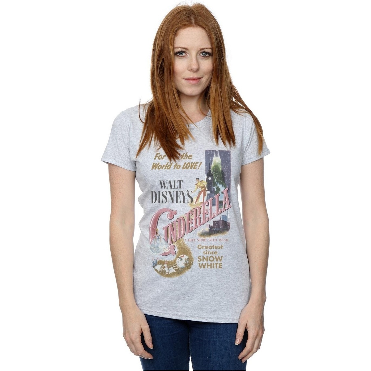 Vêtements Femme T-shirts MARKET manches longues Disney Cinderella Retro Poster Gris