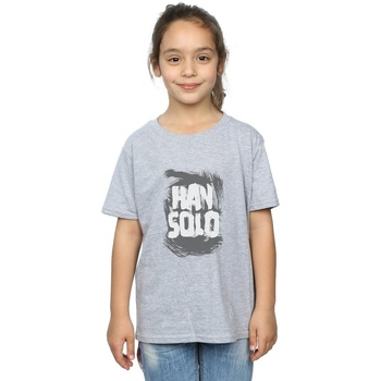 Vêtements Fille T-shirts manches longues Disney Han Solo Text Gris