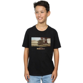 Vêtements Garçon T-shirts manches courtes Disney The Mandalorian The Child Concept Art Noir