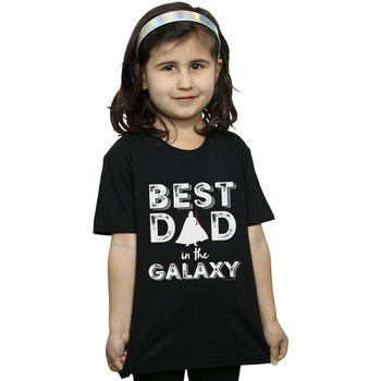 Vêtements Fille T-shirts manches longues Disney Best Dad In The Galaxy Noir