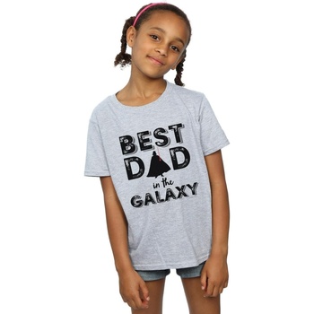 Vêtements Fille T-shirts manches longues Disney Best Dad In The Galaxy Gris