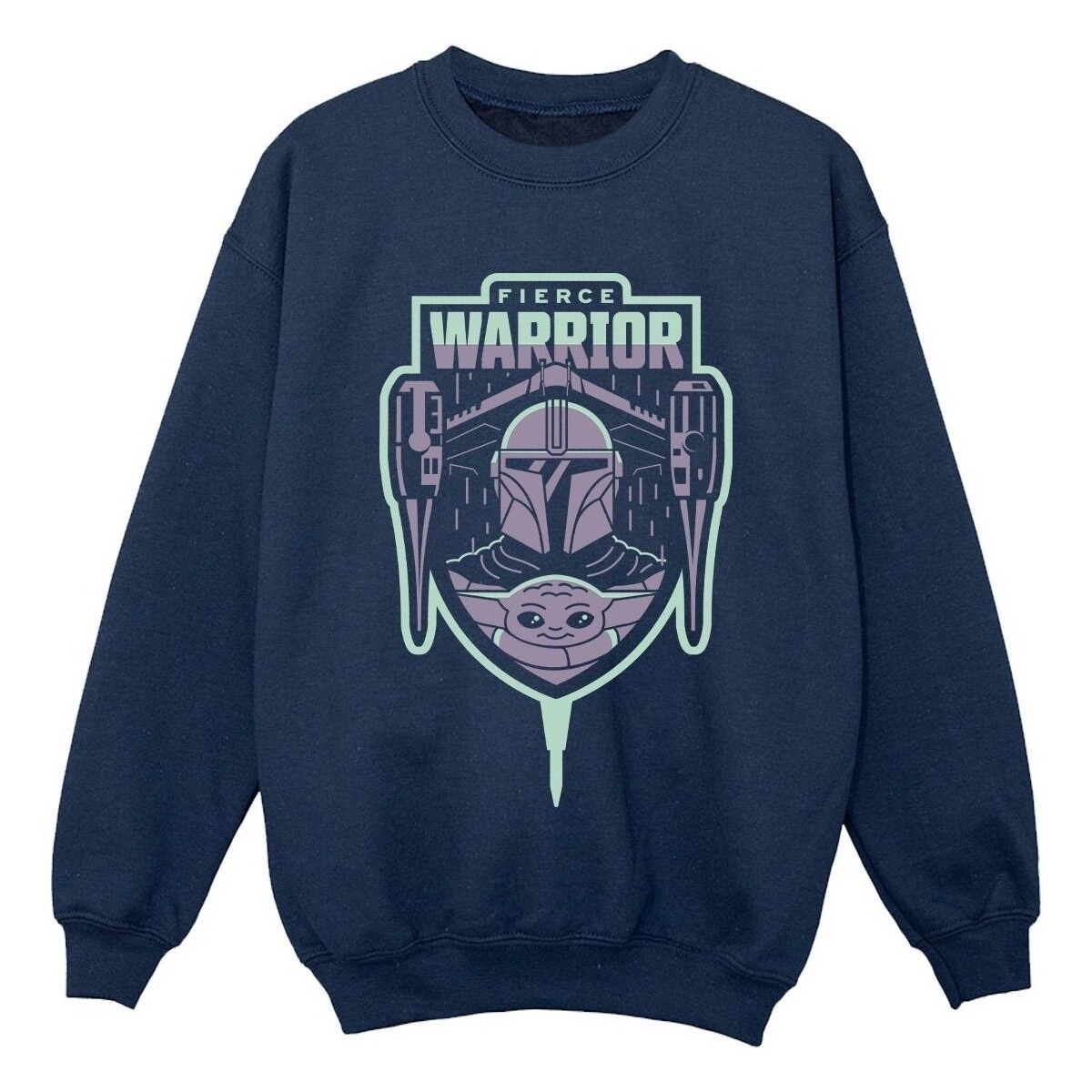 Vêtements Garçon Sweats Disney The Mandalorian Fierce Warrior Patch Bleu