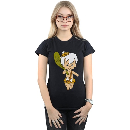 Vêtements Femme T-shirts manches longues The Flintstones Bamm Bamm Classic Pose Noir