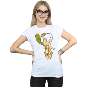 Vêtements Femme T-shirts manches longues The Flintstones Bamm Bamm Classic Pose Blanc