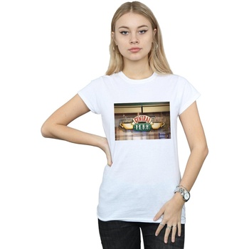 Vêtements Femme T-shirts manches longues Friends Central Perk Photo Blanc