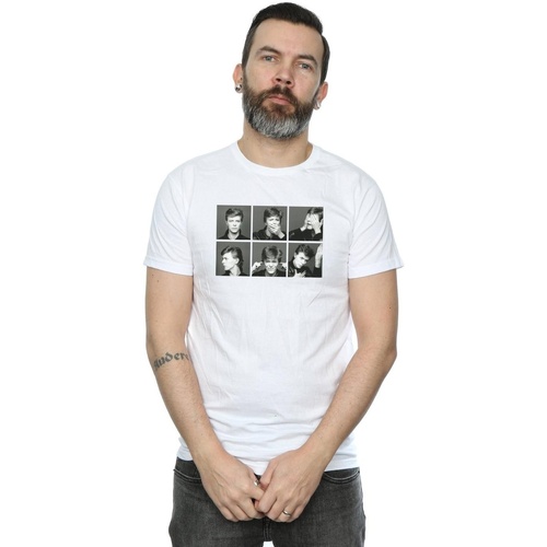Vêtements Homme T-shirts manches longues David Bowie Photo Collage Blanc