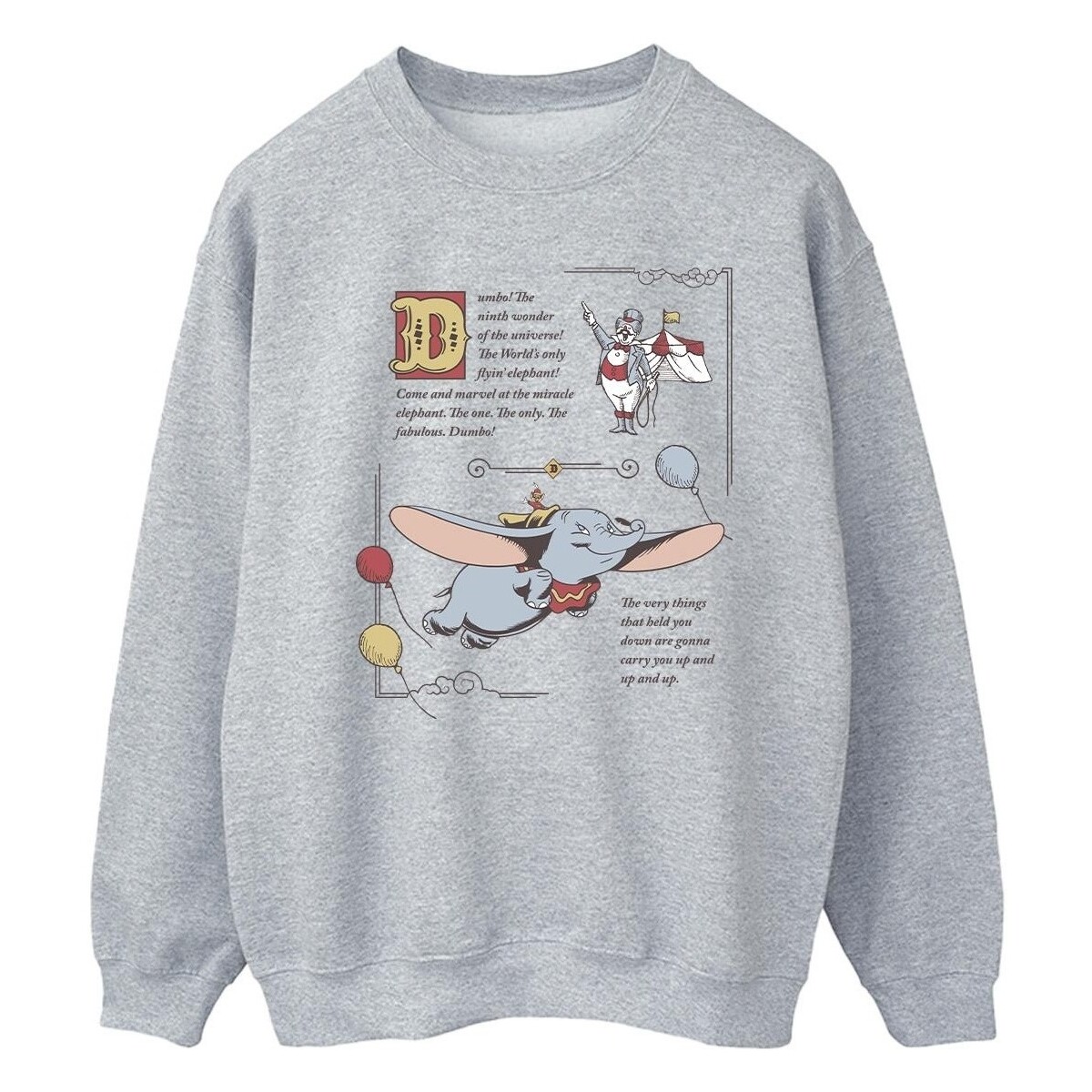 Vêtements Homme Sweats Disney Dumbo Story Book Page Gris