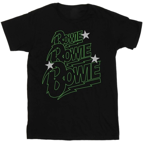 Vêtements Homme T-shirts manches longues David Bowie Multiple Neon Logo Noir